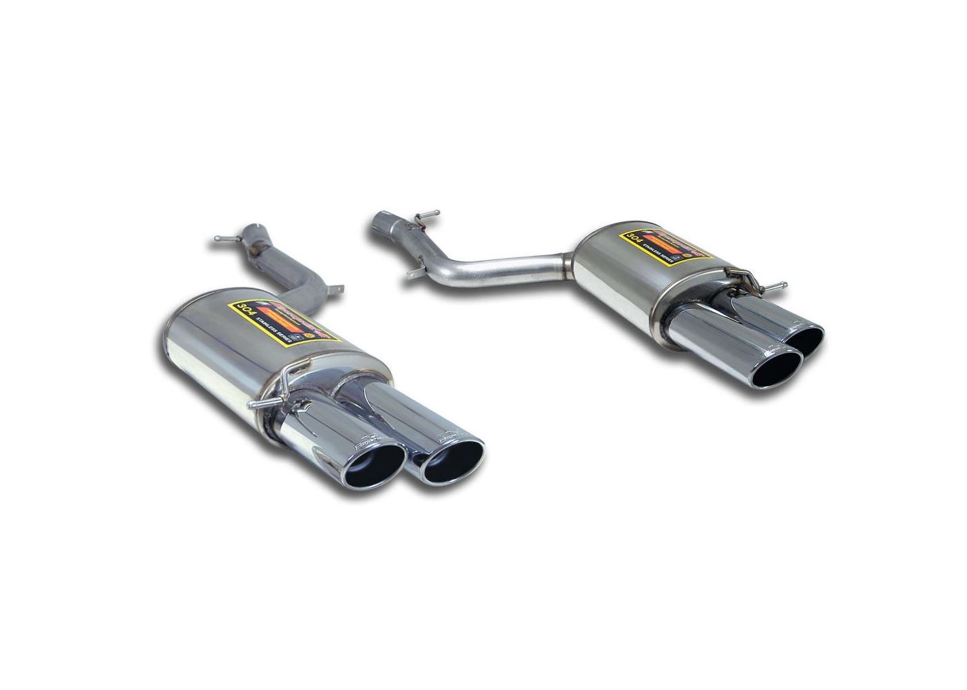 Best Exhaust - Supersprint Audi A8 D3 rear exhaust L+R quad 90x70