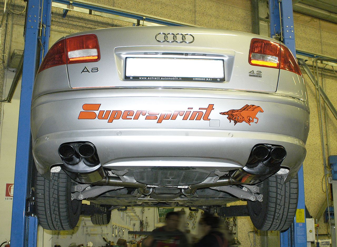 Best Exhaust - Supersprint Audi A8 D3 rear exhaust L+R quad 90x70