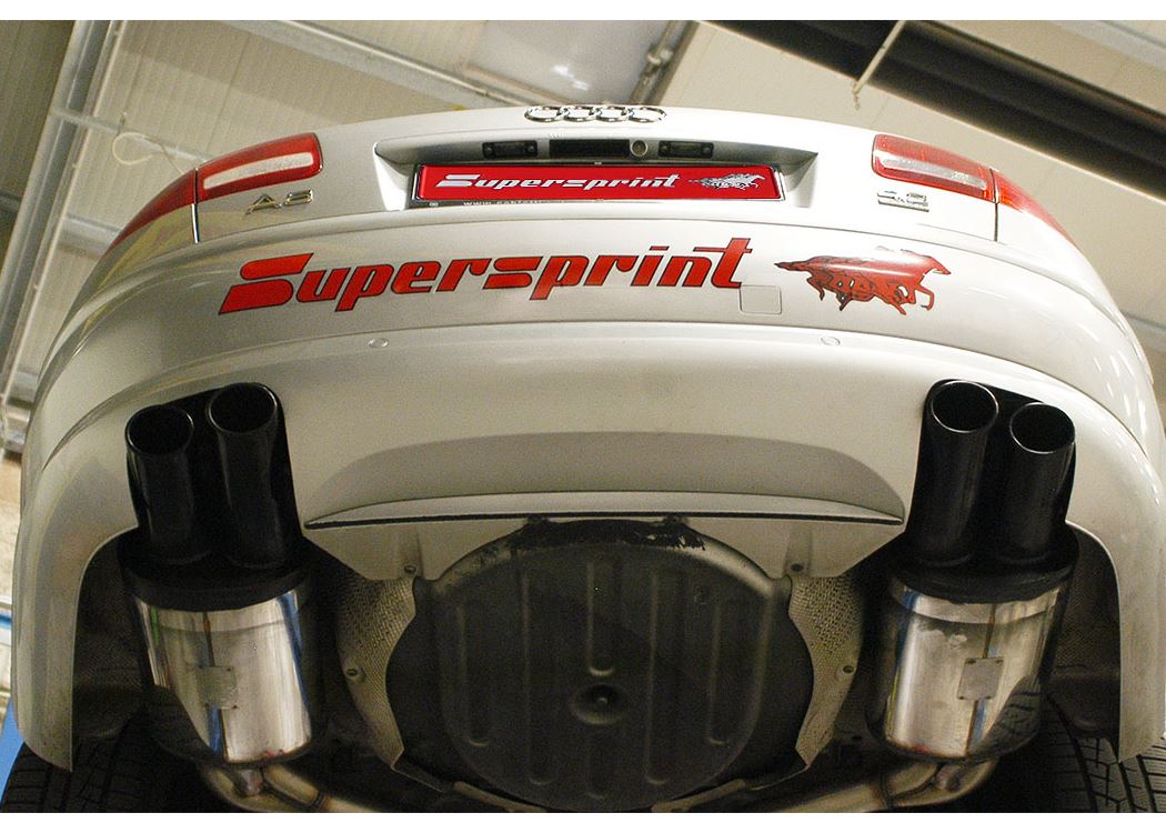 Best Exhaust - Supersprint Audi A8 D3 rear exhaust L+R quad 90x70