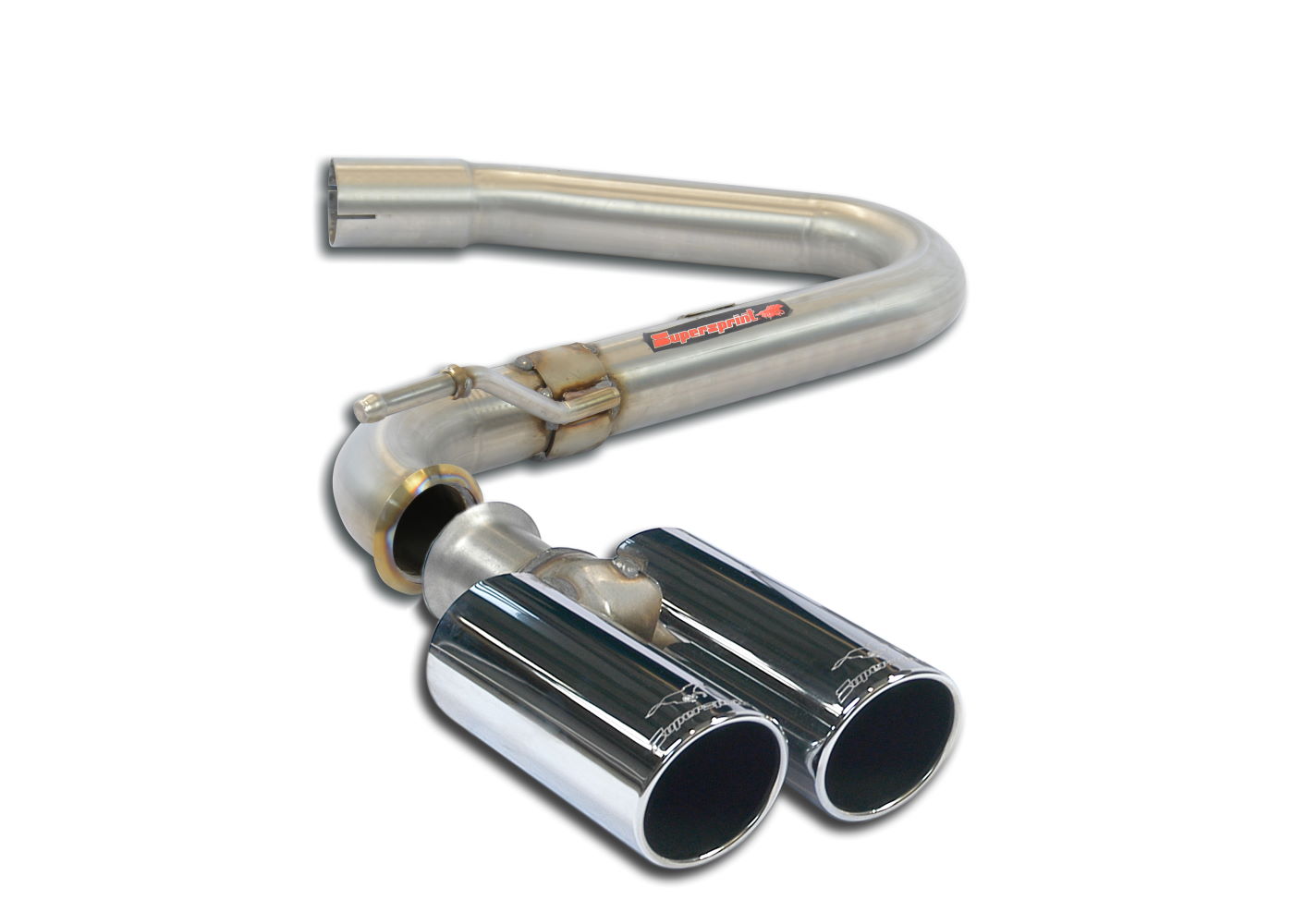 Best Exhaust Supersprint Audi Q Rear Muffler Kit Loud Dual Round Tips