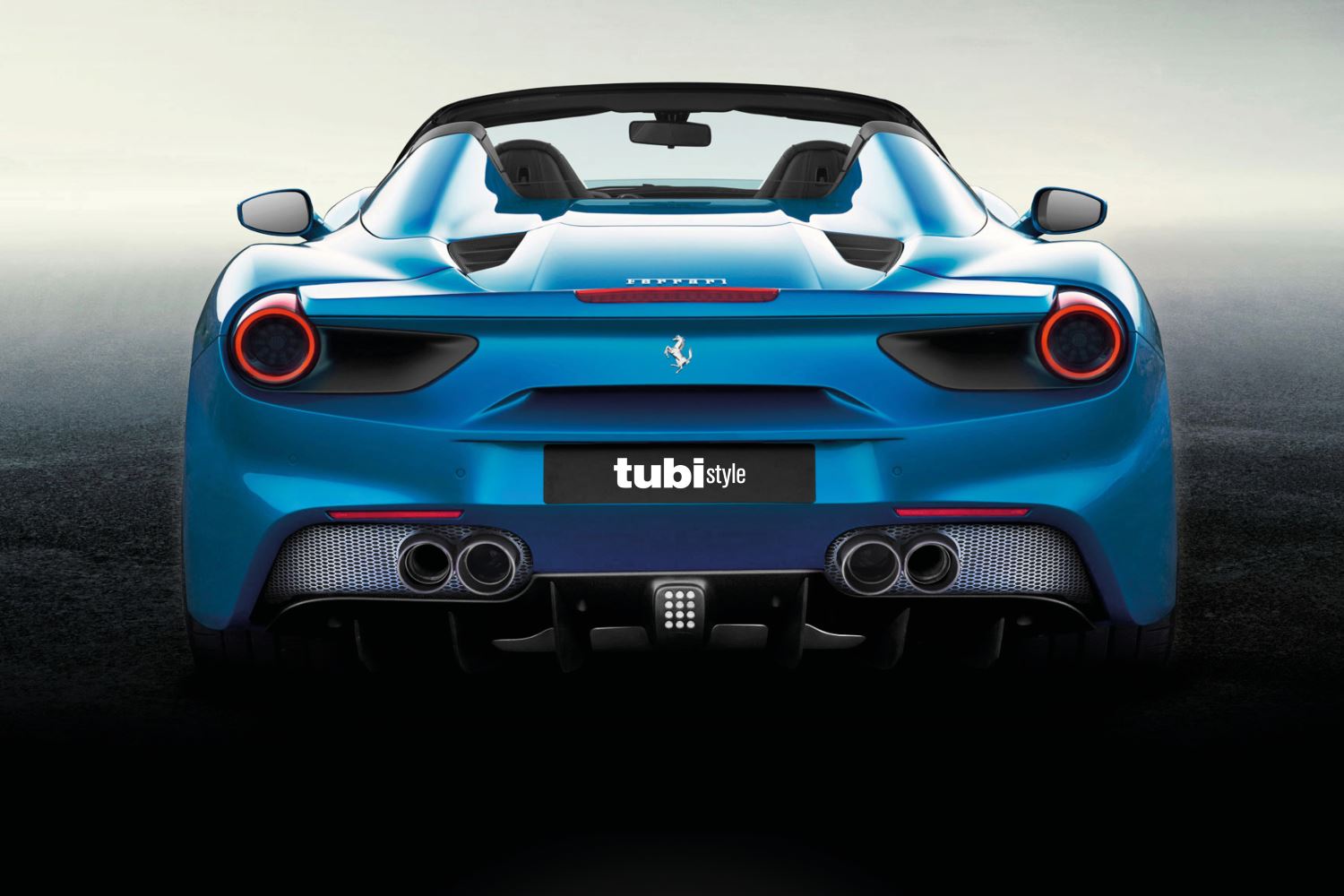 Best Exhaust - Tubi Style Ferrari 488 GTB / Spider Titanium Quad endtips kit TSFE488GTBC16.023.A