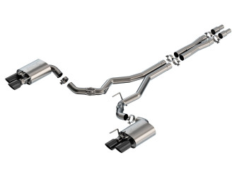 Ford Mustang GT 2024-on Cat-Back Exhaust System ATAK Black